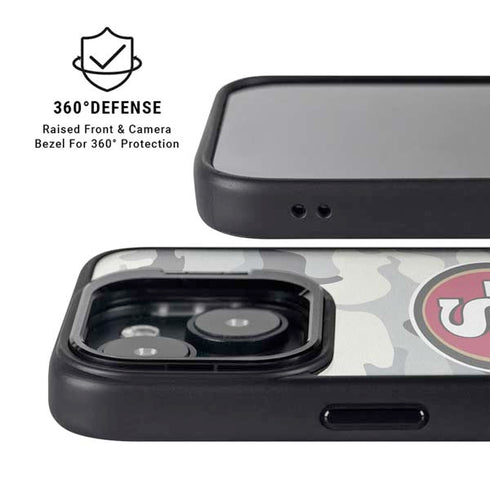 NFL San Francisco 49ers Camo iPhone 14 Plus Kickstand Case