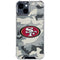 NFL San Francisco 49ers Camo iPhone 15 Clear Case