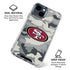 NFL San Francisco 49ers Camo iPhone 15 Clear Case