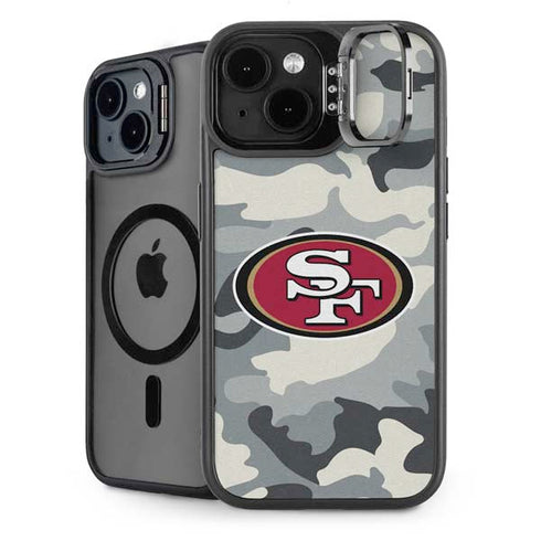 NFL San Francisco 49ers Camo iPhone 15 Kickstand Case