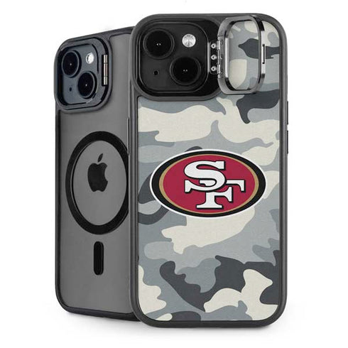 NFL San Francisco 49ers Camo iPhone 15 Plus Kickstand Case