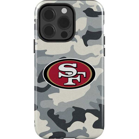 NFL San Francisco 49ers Camo iPhone 15 Pro Impact Case