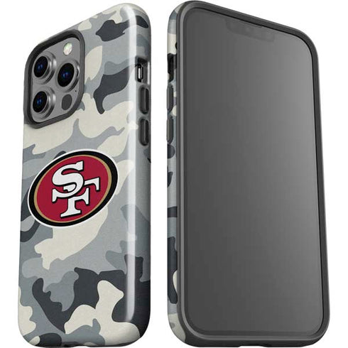 NFL San Francisco 49ers Camo iPhone 15 Pro Impact Case