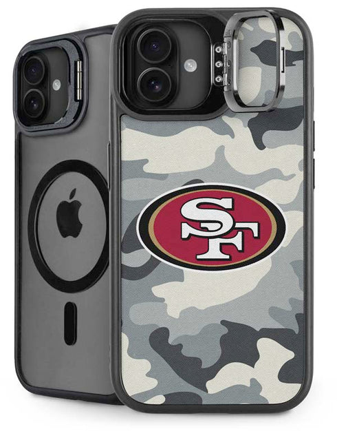 NFL San Francisco 49ers Camo iPhone 16 Kickstand Case