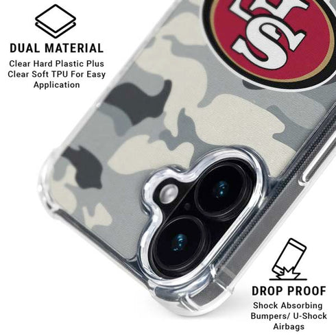 NFL San Francisco 49ers Camo iPhone 16 MagSafe Case
