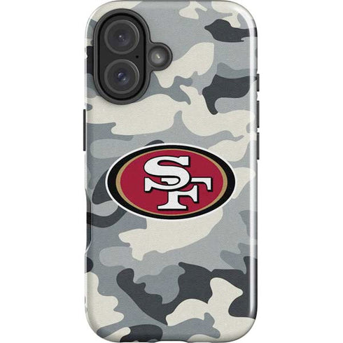 NFL San Francisco 49ers Camo iPhone 16 Plus Impact Case