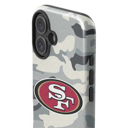 NFL San Francisco 49ers Camo iPhone 16 Plus Impact Case