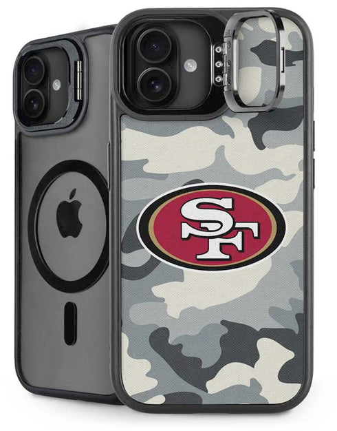 NFL San Francisco 49ers Camo iPhone 16 Plus Kickstand Case