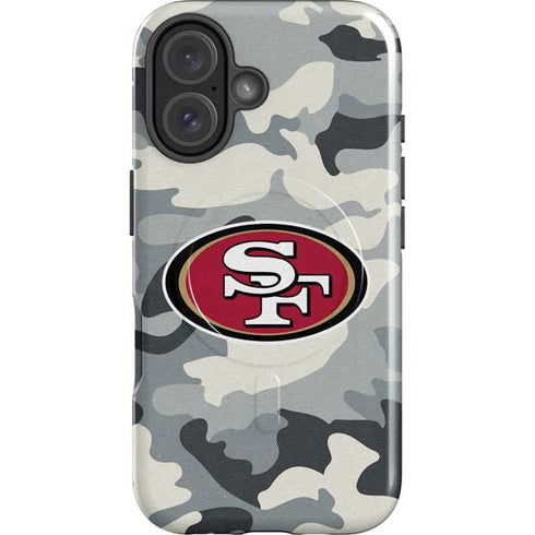 NFL San Francisco 49ers Camo iPhone 16 Plus Magsafe Impact Case