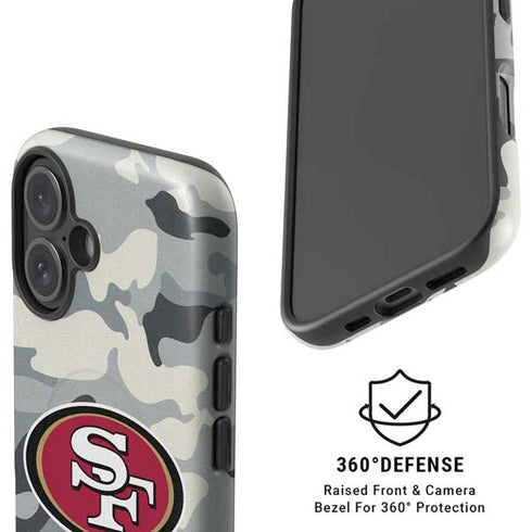 NFL San Francisco 49ers Camo iPhone 16 Plus Magsafe Impact Case