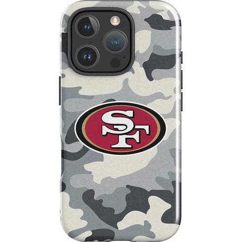 NFL San Francisco 49ers Camo iPhone 16 Pro Impact Case