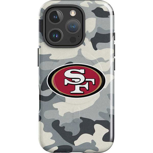 NFL San Francisco 49ers Camo iPhone 16 Pro Magsafe Impact Case
