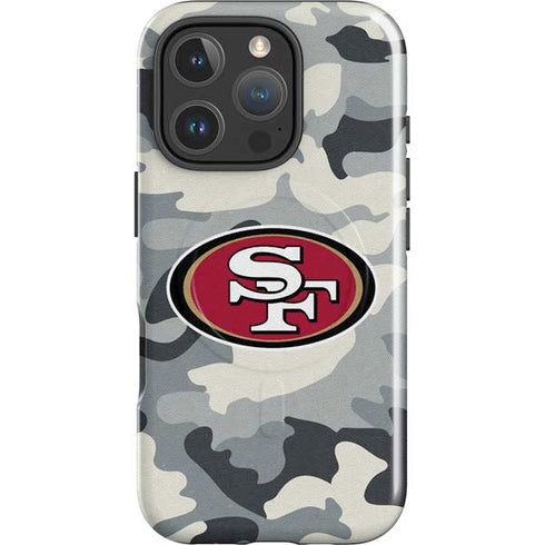 NFL San Francisco 49ers Camo iPhone 16 Pro Max Magsafe Impact Case