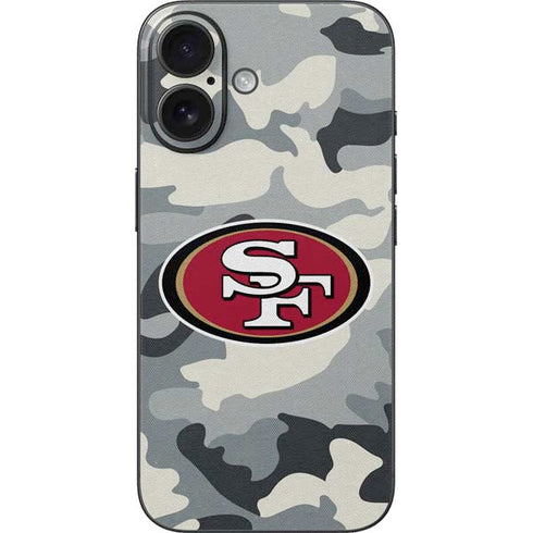 NFL San Francisco 49ers Camo iPhone 16 Skin