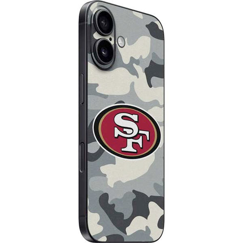 NFL San Francisco 49ers Camo iPhone 16 Skin