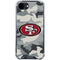 NFL San Francisco 49ers Camo iPhone 16e Clear Case