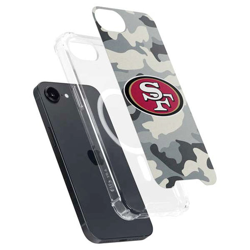 NFL San Francisco 49ers Camo iPhone 16e MagSafe Case