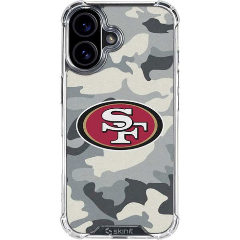 NFL San Francisco 49ers Camo iPhone 17 Clear Case