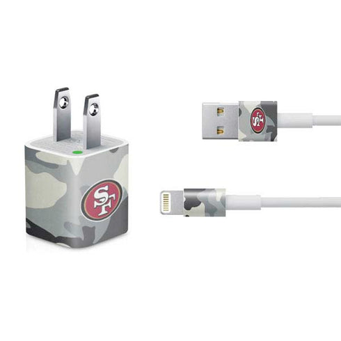 NFL San Francisco 49ers Camo iPhone Charger (5W USB) Skin