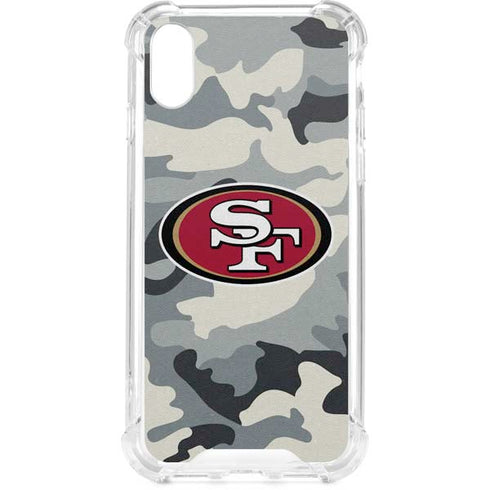 NFL San Francisco 49ers Camo iPhone XS Clear Case