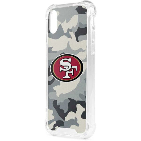 NFL San Francisco 49ers Camo iPhone XS Clear Case