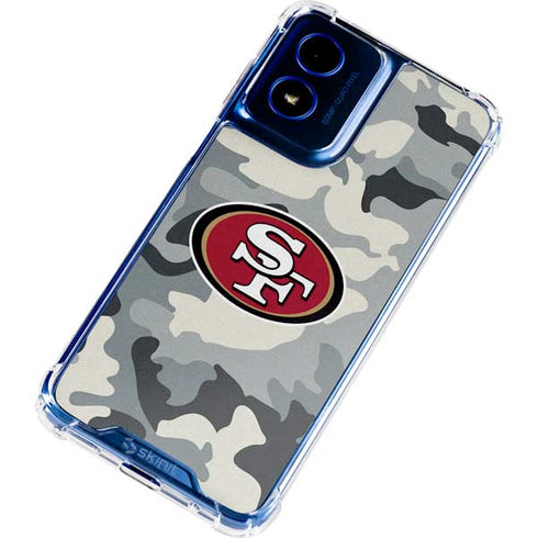 NFL San Francisco 49ers Camo Moto G 5G (2024) Clear Case