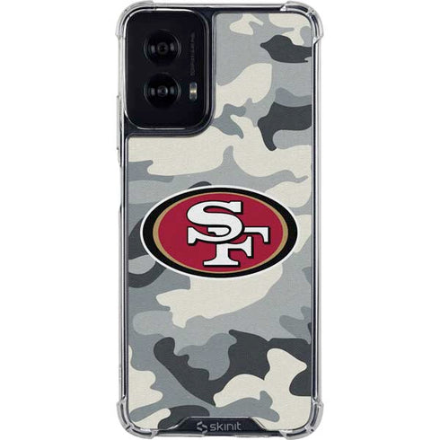 NFL San Francisco 49ers Camo Moto G Power 5G (2024) Clear Case