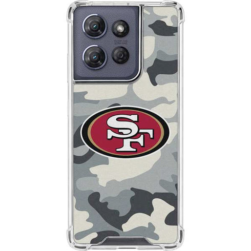 NFL San Francisco 49ers Camo Moto G Stylus 5G (2025) Clear Case