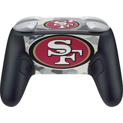 NFL San Francisco 49ers Camo Nintendo Switch 2 (2025) Pro Controller Skin