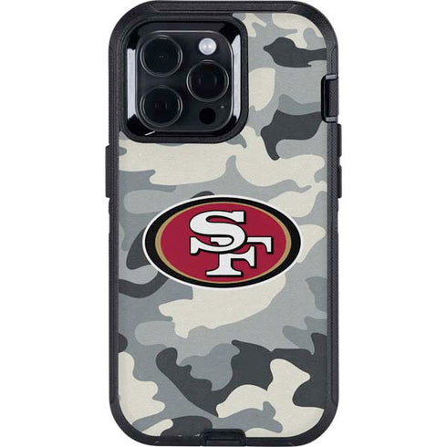 NFL San Francisco 49ers Camo Otterbox Defender iPhone Skin