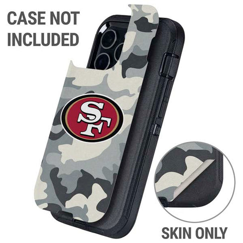 NFL San Francisco 49ers Camo Otterbox Defender iPhone Skin