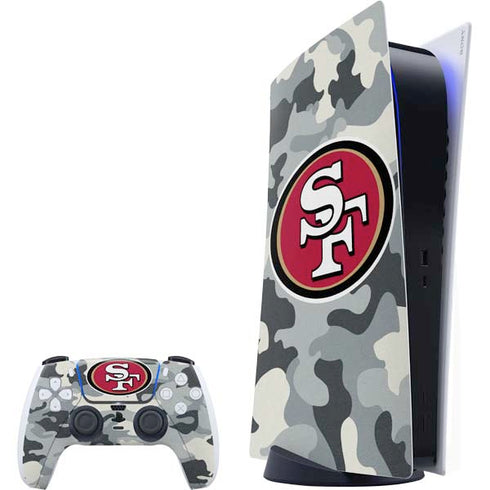 NFL San Francisco 49ers Camo PlayStation PS5 Skins