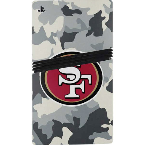 NFL San Francisco 49ers Camo PS5 Pro Console Skin
