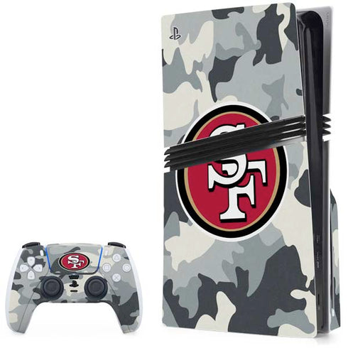 NFL San Francisco 49ers Camo PlayStation PS5 Skins