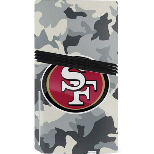 NFL San Francisco 49ers Camo PS5 Pro Disk Bundle Skin