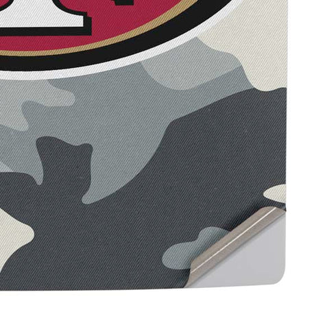 NFL San Francisco 49ers Camo PS5 Pro Disk Console Skin