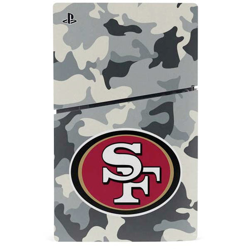 NFL San Francisco 49ers Camo PS5 Slim Digital Edition Console Skin