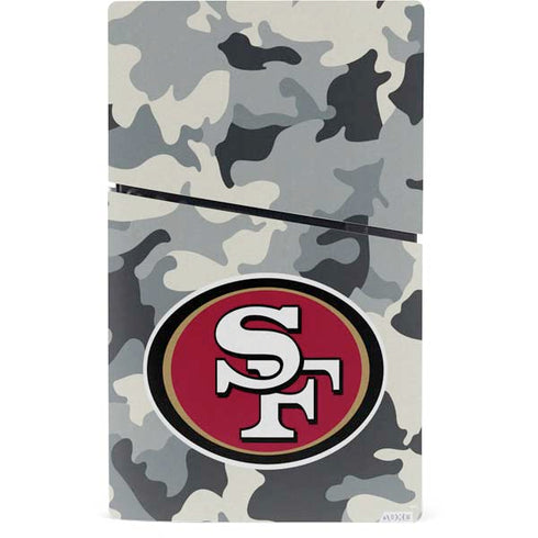 NFL San Francisco 49ers Camo PS5 Slim Digital Edition Console Skin