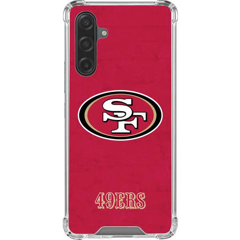 NFL San Francisco 49ers Distressed Galaxy A17 Clear Case