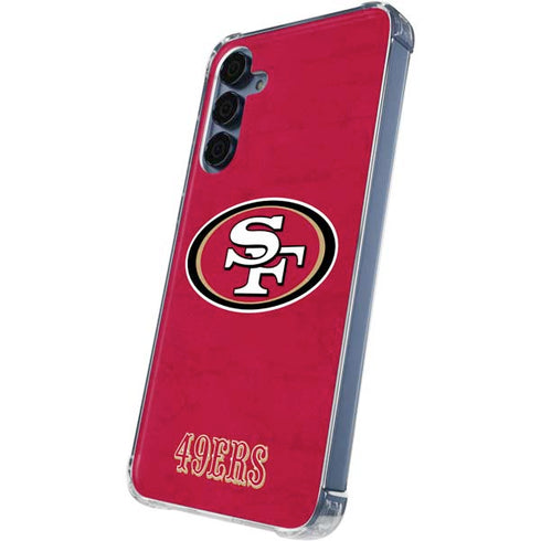 NFL San Francisco 49ers Distressed Galaxy A35 5G Clear Case