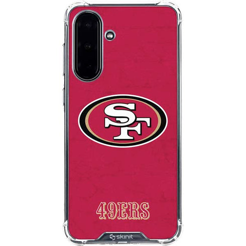 NFL San Francisco 49ers Distressed Galaxy A36 5G Clear Case