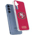NFL San Francisco 49ers Distressed Galaxy A55 5G Clear Case