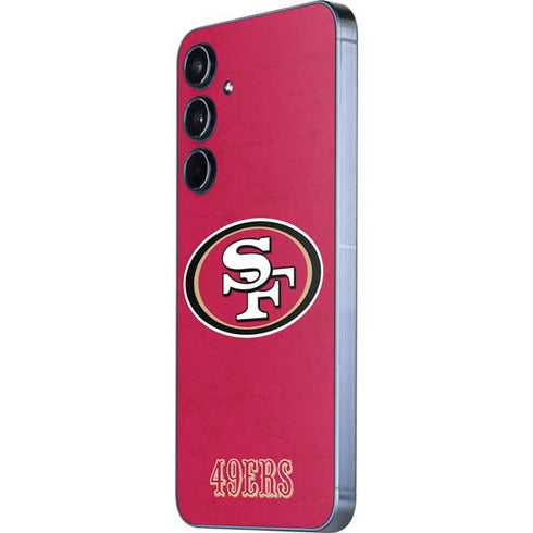 NFL San Francisco 49ers Distressed Galaxy A55 5G Skin