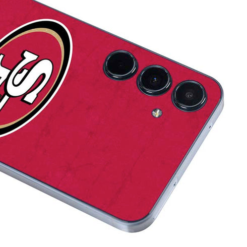 NFL San Francisco 49ers Distressed Galaxy A55 5G Skin