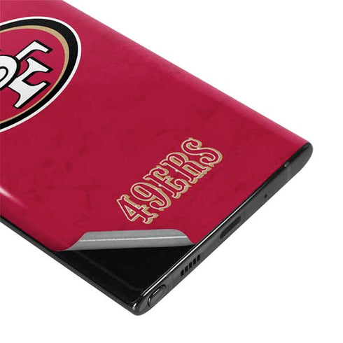 NFL San Francisco 49ers Distressed Galaxy Note 10 Plus Skin