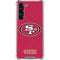 NFL San Francisco 49ers Distressed Galaxy S24 FE Clear Case