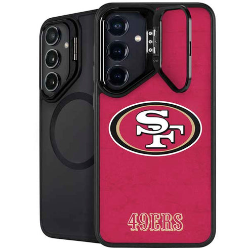 NFL San Francisco 49ers Distressed Galaxy S25 Kickstand Case