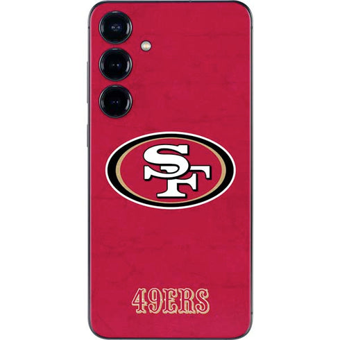NFL San Francisco 49ers Distressed Galaxy S24 Plus Skin