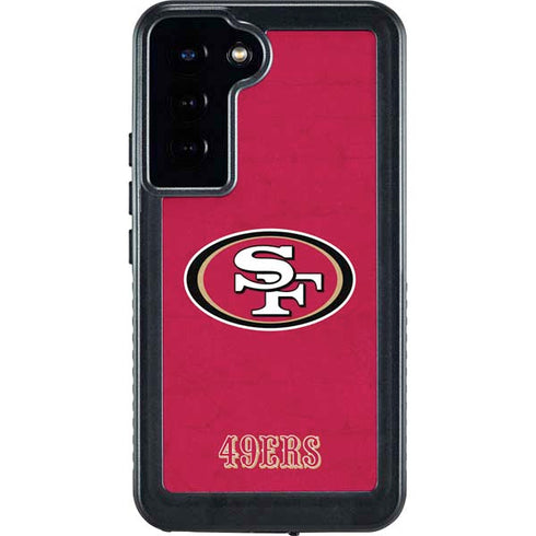 NFL San Francisco 49ers Distressed Galaxy S24 Plus Waterproof Case