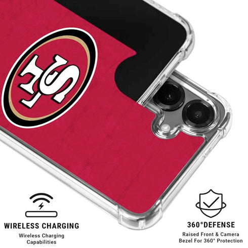 NFL San Francisco 49ers Distressed Galaxy S26 Clear Case